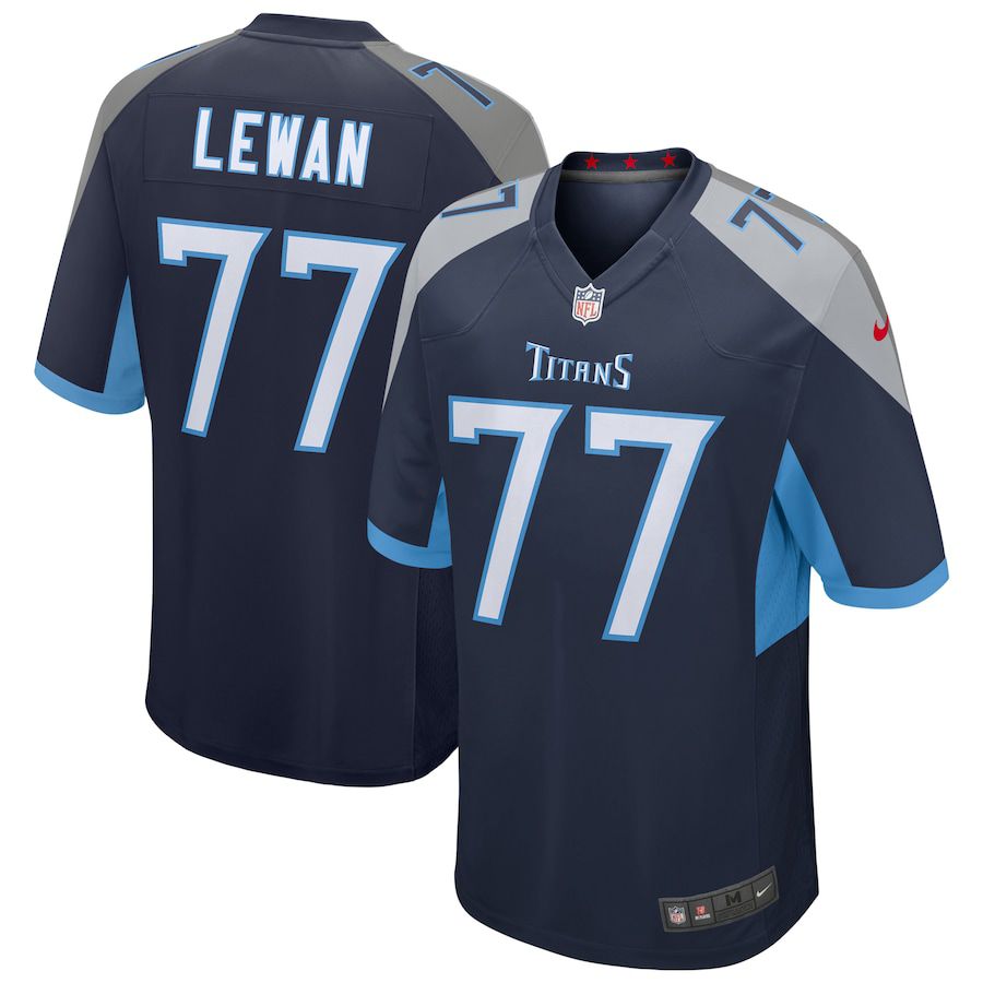 Men Tennessee Titans #77 Taylor Lewan Nike Navy Game NFL Jersey
